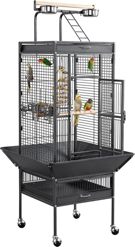 Amazon Yaheetech 61 Inch Playtop Wrought Iron Large Parrot Bird