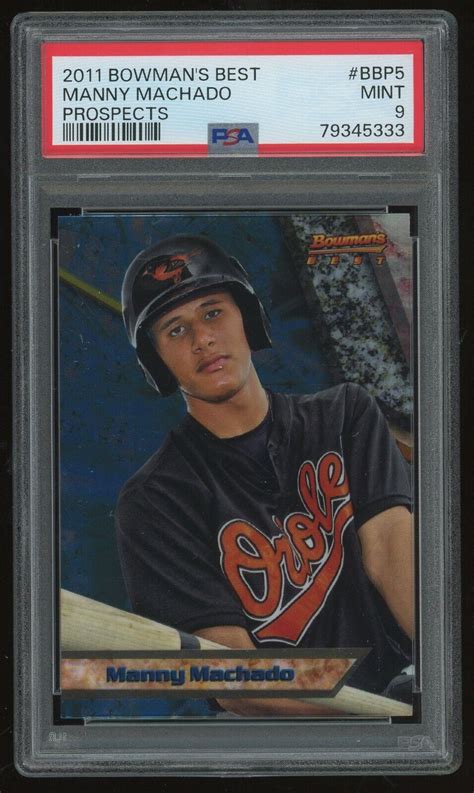 Bowman S Best Prospects Manny Machado Rookie Bbp Psa Orioles