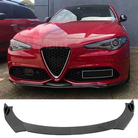 Carbon Fiber Front Bumper Lip Splitter Spoiler For Alfa Romeo Giulia