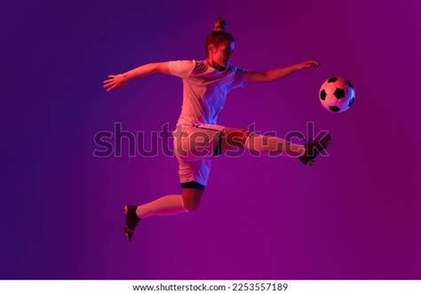 Young Professional Female Football Soccer Player Stock Photo 2253557189