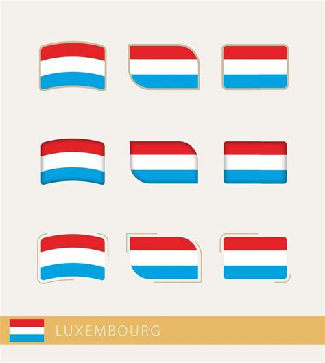 Vector Flags Of Luxembourg Collection Of Luxembourg Flags 11691707