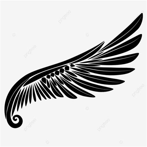 White Wings Vector Design Images Half Wing Black And White Decoration