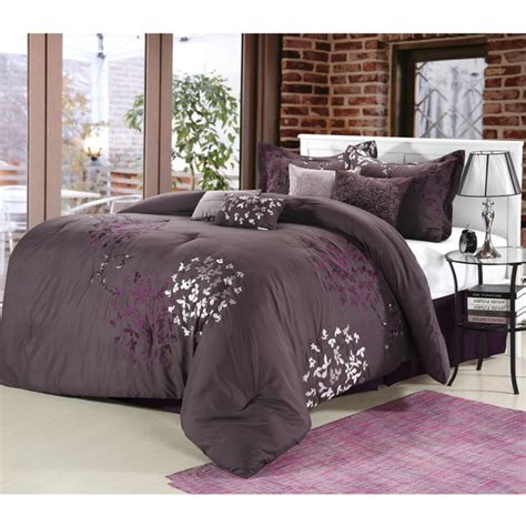 Cheila Plum 8 Piece Comforter Set Free Shipping Today