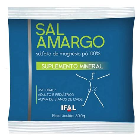 Sal Amargo Para Pele