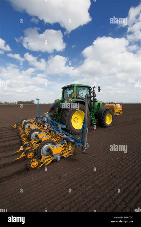 Drilling Sugar Beet In The Lincolnshire Fens Stock Photo Alamy