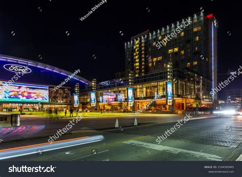 Stadium Building Night Neon Images Stock Photos Vectors