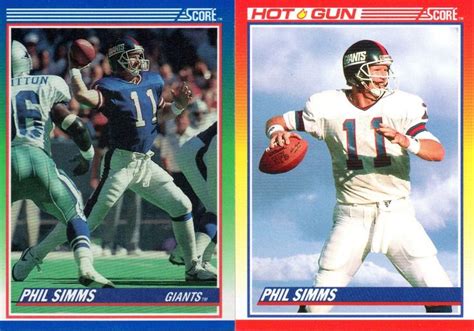 1990 1991 New York Giants Football Trading Cards Giants Football