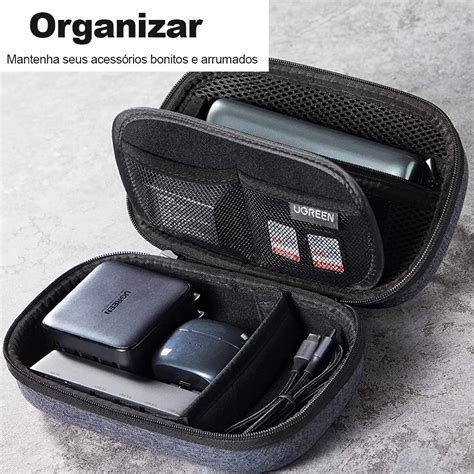 Case Bag Estojo Organizador Ugreen Acessórios Fones Cabos Ugreen