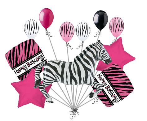 Hot Pink Zebra Print Balloons