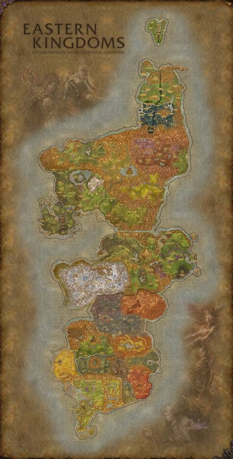 World Of Warcraft Eastern Kingdoms Map Fanart By Solarieldawnstar On