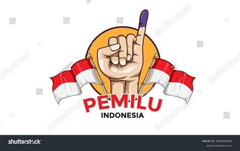 Pemilu Pemilihan Umum Presidential Election Indonesia Stock Vector