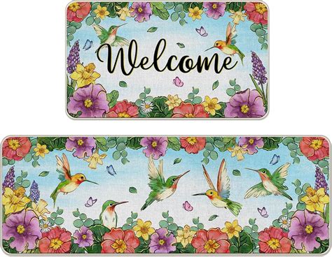 Amazon Tailus Welcome Spring Summer Hummingbird Flower Kitchen