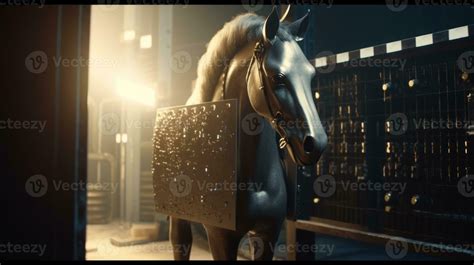 A Trojan horse secretly creating backdoors in security software 26004022 Stock Photo at Vecteezy