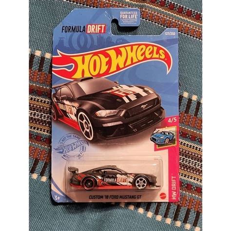 Mattel Toys Hot Wheelscustom Ford Mustang Gt Formula Drift Black