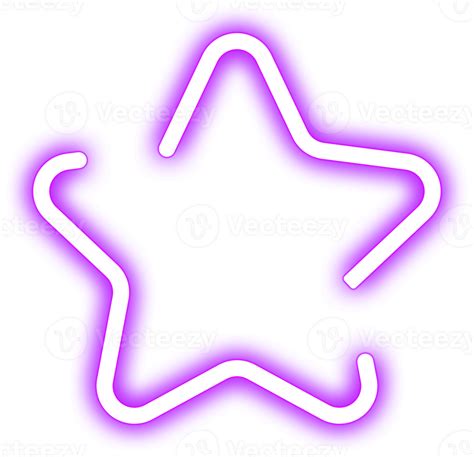 Glowing Neon Purple Star 24913070 Png