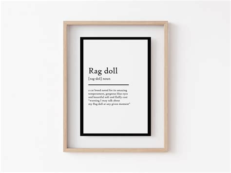 Rag doll - Definition Print — Lotsy.co.uk