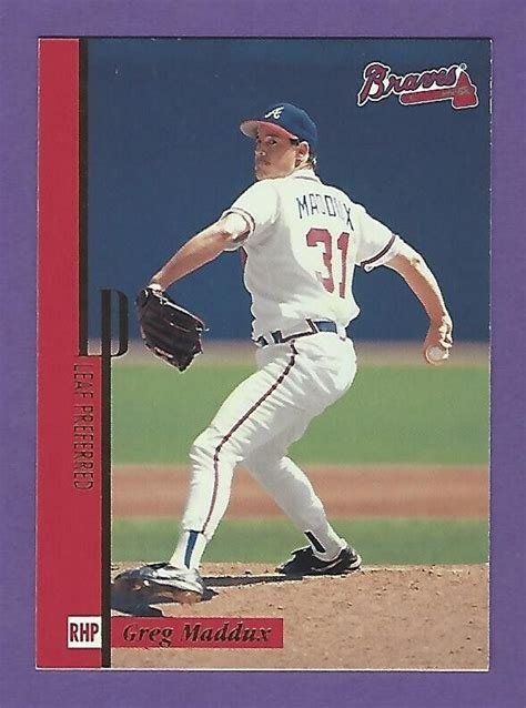 Leaf Preferred Gold Pp Greg Maddux Nm Mt Ebay