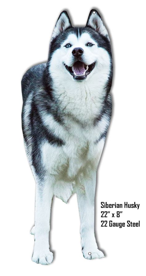 Siberian Husky Animal Wall Art Laser Cut Out Sign 8x22 Reproduction