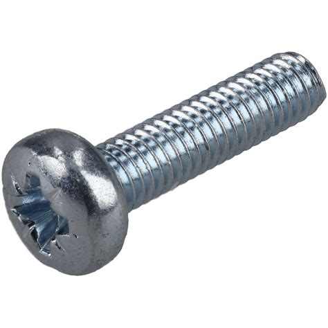 R TECH 337036 Pozi Pan Head Machine Screws BZP M3 12mm Pack Of 100