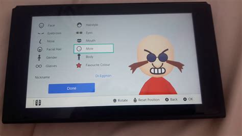 How To Make A Dr Eggman Mii On The Switch Youtube