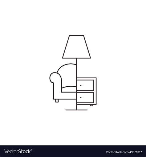 Interior minimalist icon logo design Royalty Free Vector