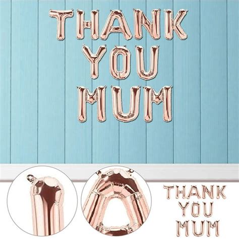 Happy Mothers Day Balloons 16 Inch Mothers Day Banner Foil Rose Gold