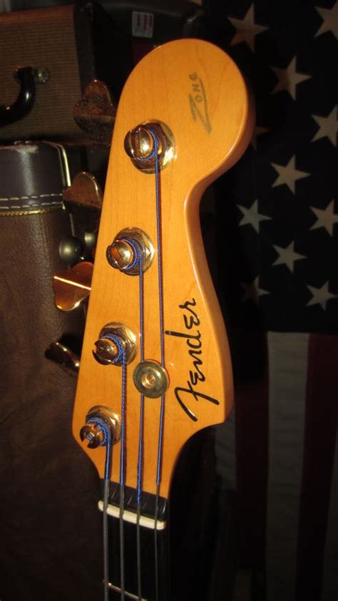 2001 Fender Zone Bass American Deluxe Natural Exotic Tone Woods Guitars Bass Rivington Guitars