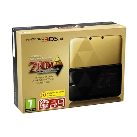 Nintendo 3ds Xl The Legend Of Zelda A Link Between Worlds Black X Gold Limited Edition