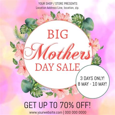 Mother S Day Sale Event Flyer Template Postermywall