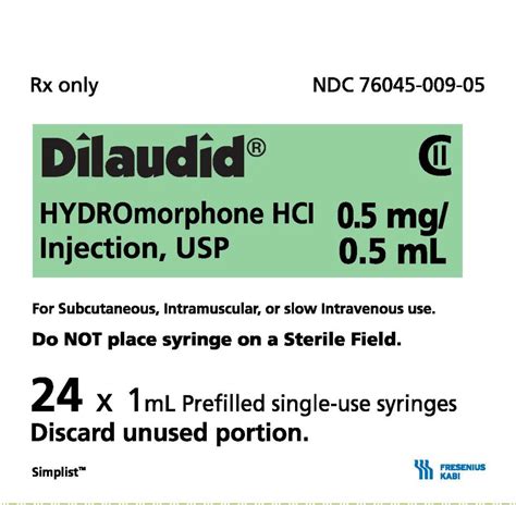 Dilaudid Injection Fda Prescribing Information Side Effects And Uses