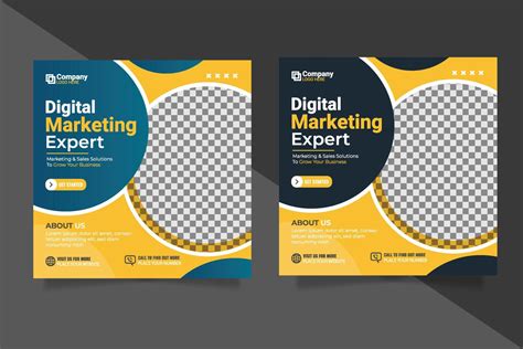 Digital Business Marketing Social Media Post Template 13318695 Vector