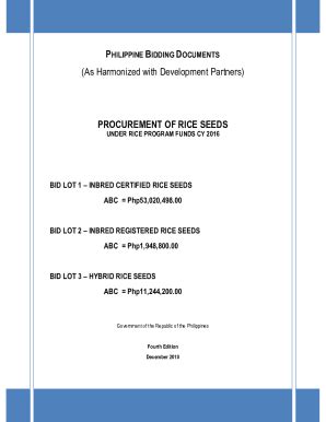 Fillable Online Cagayandeoro Da Gov Philippine Bidding Documents As