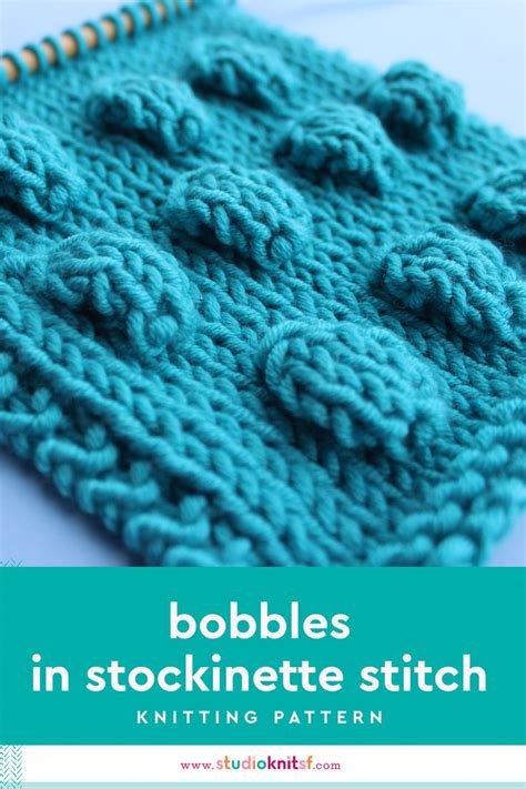 Bobble Stitch Knit In Stockinette With Studio Knit Bobble Stitch