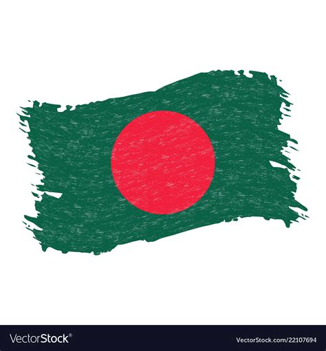 Flag Of Bangladesh Grunge Abstract Brush Stroke Vector Image