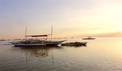 Wallpaper Pemandangan Perahu Matahari Terbenam Laut Air Refleksi