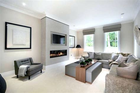 tv over modern fireplace | Living room decor fireplace, Contemporary ...