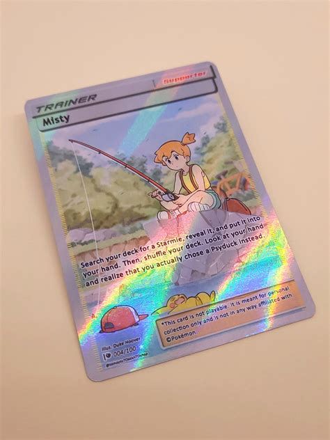 Misty Full Art Trainer Custom Pokemon Card Etsy