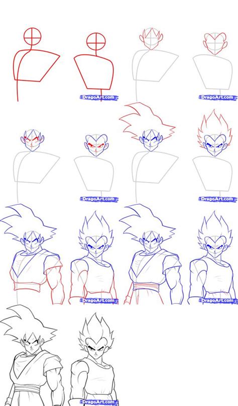 Goku Drawing Step By Step at PaintingValley.com | Explore collection of ...