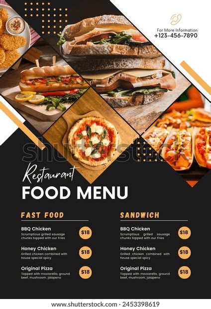 Food Menu Restaurant Poster Template Photos, Images & Pictures ...