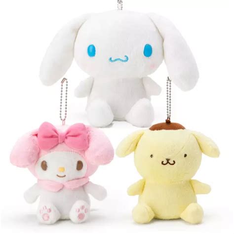 Japan Sanrio My Melody Pom Pom Purin Cinnamoroll Plush Doll Plastic Tape Measure 40 76