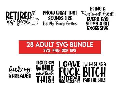 Adult Svg Bundle Adults Svg Rude Svg Crafting Bundle Adult Quotes