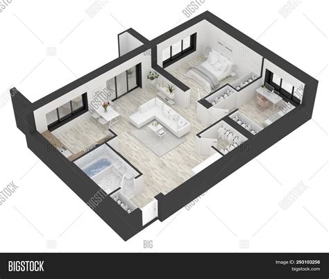 2 Bedroom House Plans Open Floor Plan 3d Goimages Base