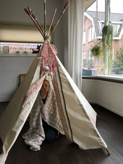 DIY Tipi Tent Gemaakt Door Oma Met Persoonlijke Stofjes Compleet Met