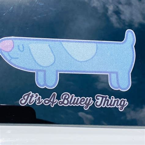 Bluey Long Dog Car Decal Etsy Denmark