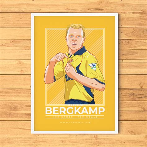 Dennis Bergkamp - Arsenal Legend Print — Kieran Carroll Design