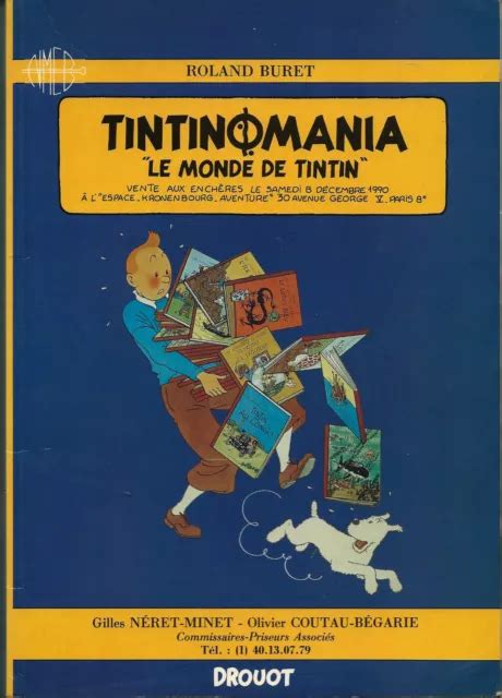 RARE EO 1990 Catalogue De Vente Drouot Hergé Tintinomania Le Monde De