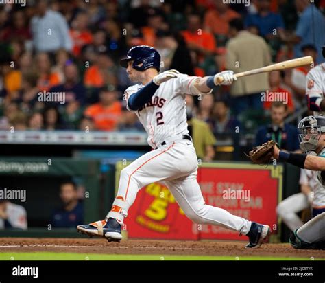 Houston Astros Third Baseman Alex Bregman 2 Singles To Right In The