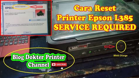 Cara Reset Epson L Service Required Blog Dokter Printer Youtube