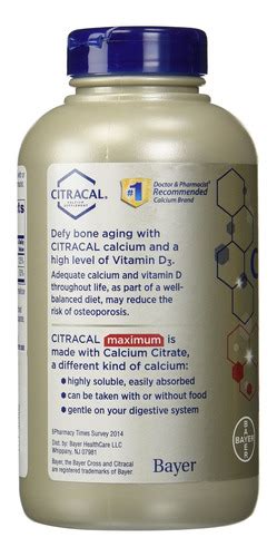 Citracal Maximum Calcium Citrate D3 280 Caplets 2 Pack Envío Gratis