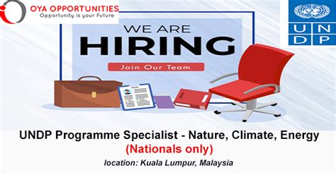 Undp Programme Specialist Nationals Only In Malaysia Oya